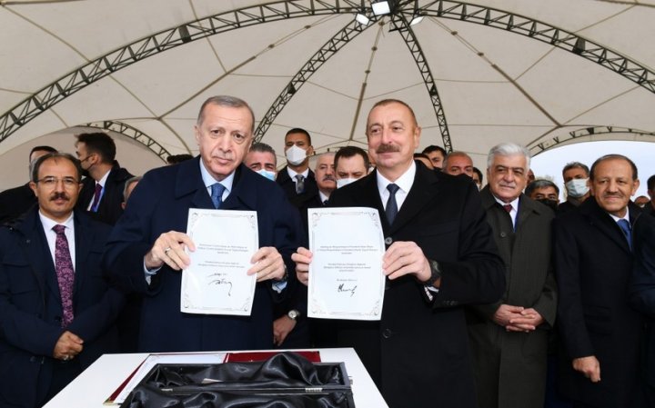 Azərbaycan və Türkiyə prezidentləri Zəngəzur dəhlizinin təməlini qoydular -