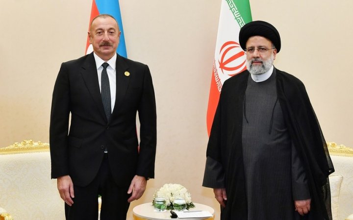 İlham Əliyev Aşqabadda İran Prezidenti ilə görüşdü -