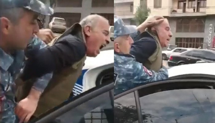 Polis ona “heyvan” deyən "Daşnaksütyun" rəhbərinin qolunu sındırdı -