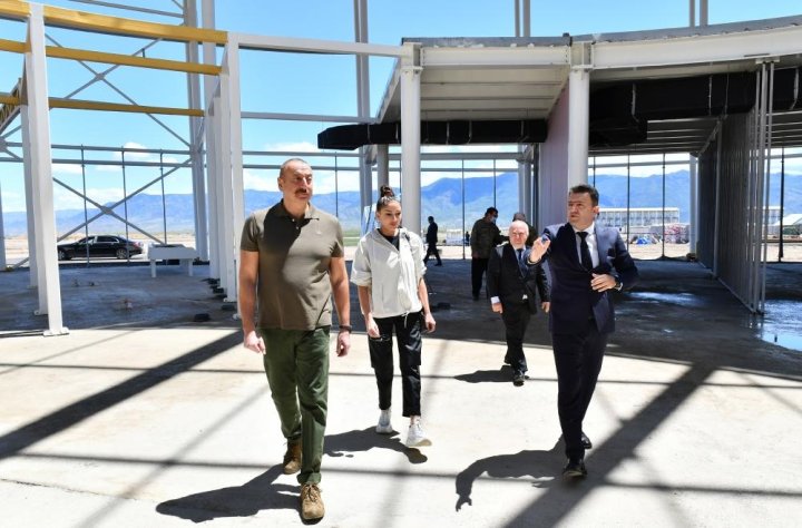 Prezident Zəngilan Beynəlxalq Hava Limanının tikintisi ilə tanış oldu