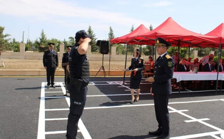 Biləsuvarda Polis bölməsinin yeni binasının açılışı olub