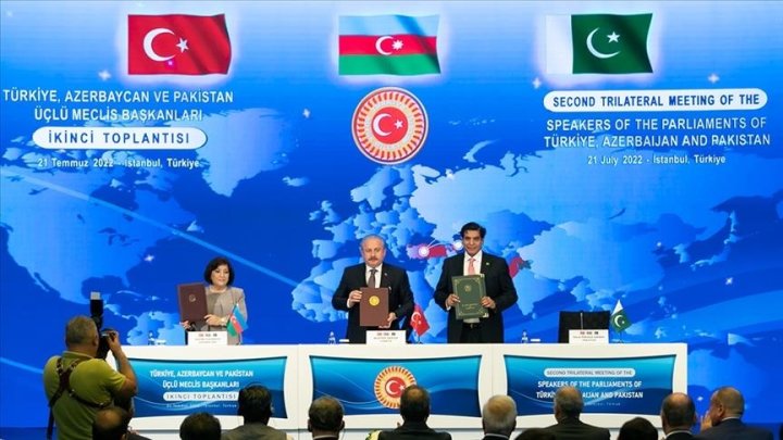 Azərbaycan, Pakistan və Türkiyə parlamentlərinin sədrləri mühüm sənəd imzaladılar