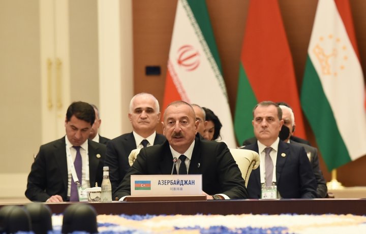 Azərbaycan Prezidenti Şanxay Əməkdaşlıq Təşkilatının Sammitində çıxış edib