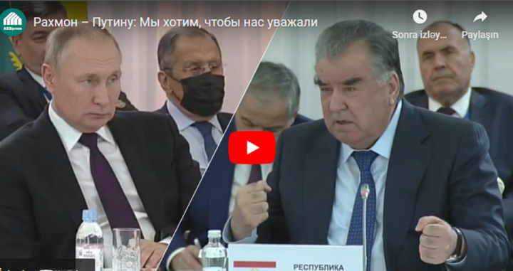 Tacikistan Prezidenti Astanada Putini sərt tənqid etdi -