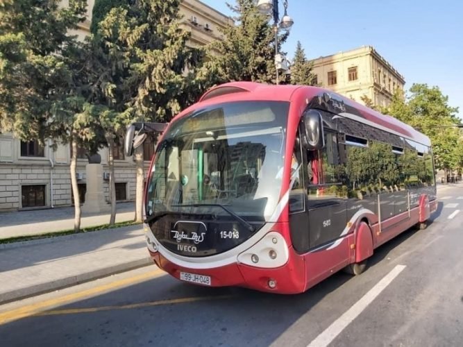 Bakıda iki marşrut xəttinin hərəkət sxemi müvəqqəti dəyişdiriləcək