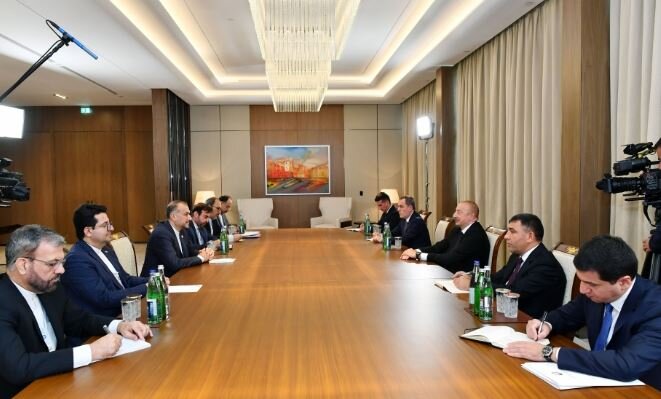 İranın xarici işlər naziri Azərbaycan Prezidentinin qəbulunda... -