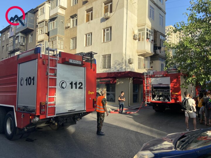 Yasamalda yaşayış binasında yanğın həyəcanı