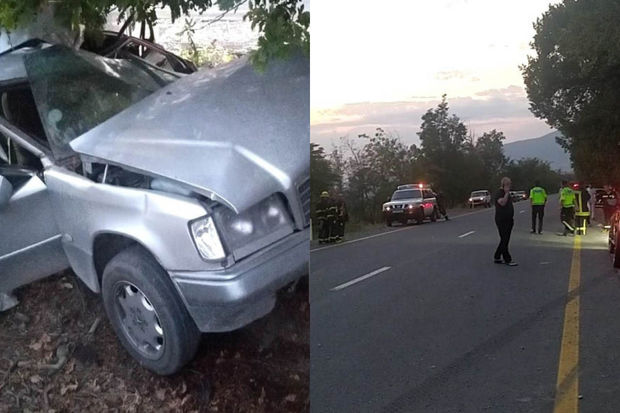 Şəkidə “Mercedes” ağaca çırpıldı: 4 nəfər öldü –