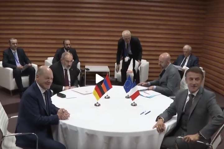 Paşinyan Qranadada Aİ, Fransa və Almaniya liderləri ilə görüşüb