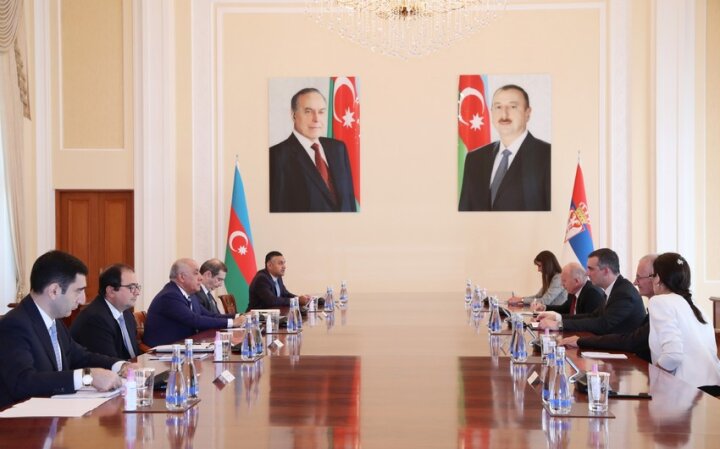 Əli Əsədov Serbiya Milli Assambleyasının sədri ilə görüşüb