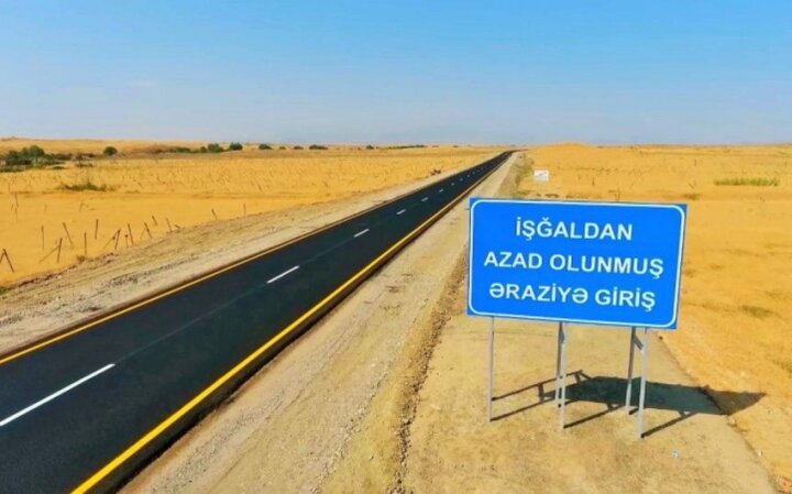 "İşğaldan azad edilmiş ərazilərdə 186 km yol bərpa edilib və yaxud yenidən qurulub" -