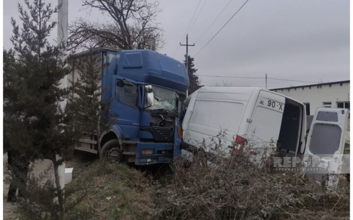 Xaçmazda iki yük avtomobili toqquşub