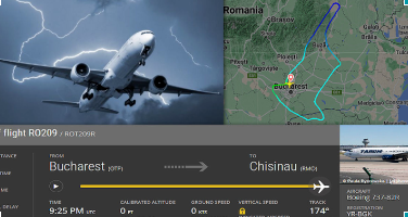Buxarestdən Kişineuya uçan təyyarəni ildırım vurdu