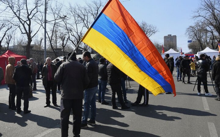 Avropa Şurası Baş katibinin İrəvana səfərinə qarşı etiraz aksiyası keçirilir -