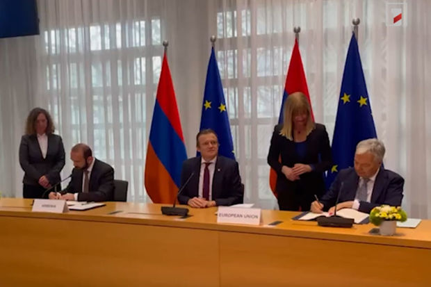 Brüsseldə Ermənistan və Avropa İttifaqı arasında saziş imzalandı