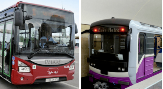 Şəhərdaxili avtobus marşrutlarında və metroda  gedişhaqqı