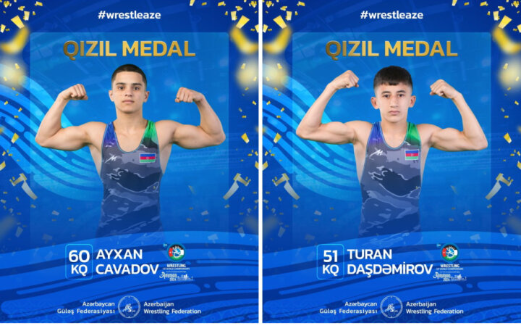 Azərbaycanın iki güləşçisi dünya çempionatında qızıl medal qazanıb