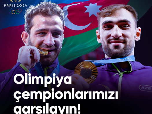 Olimpiya çempionları Hidayət Heydərov və Zelim Kotsoyev Parisdən Bakıya qayıdırlar