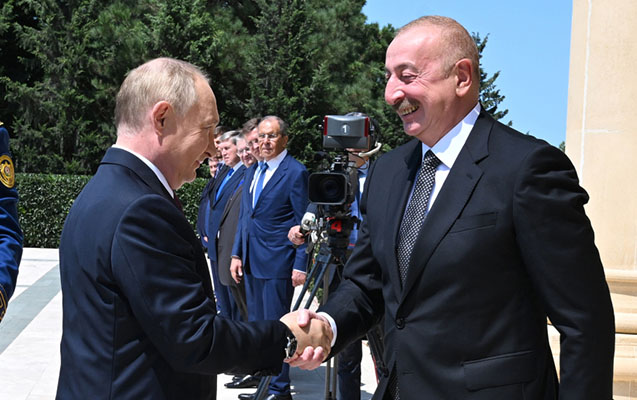 Rusiya Prezidenti Vladimir Putinin rəsmi qarşılanma mərasimi olub -