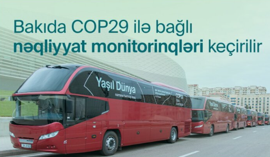 Bakıda COP29-a məxsus xüsusi avtomobillərin hərəkəti