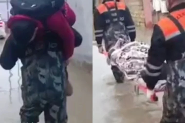 Masazırda küçələri su basdı: 25 nəfər təxliyə edildi