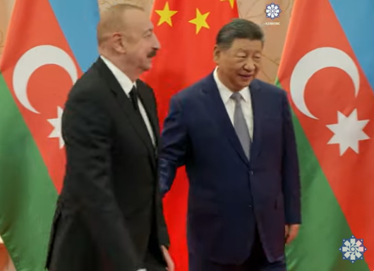 Azərbaycan Prezidenti Tiencində Çin Sədri ilə görüşüb -