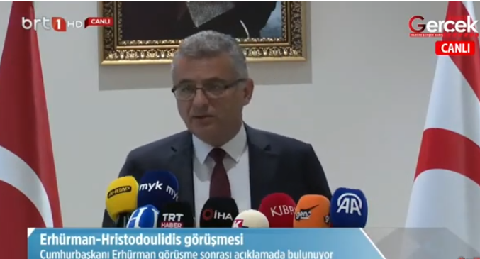 Tufan Erhürman Kiprin yunan lideri ilə görüşdü –