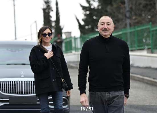 İlham Əliyevlə xanımı Novruz ərəfəsində Xocavənddə: