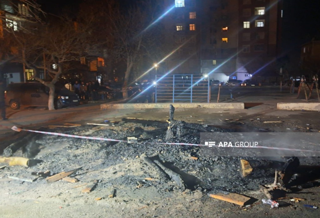 Sumqayıtda bayram tonqalı yandırılarkən partlayış baş verdi -