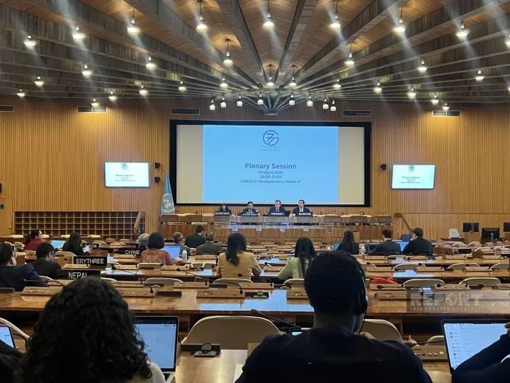 Parisdə Azərbaycanın sədrliyi ilə G-77 və Çin Qrupunun plenar iclası keçirilib -