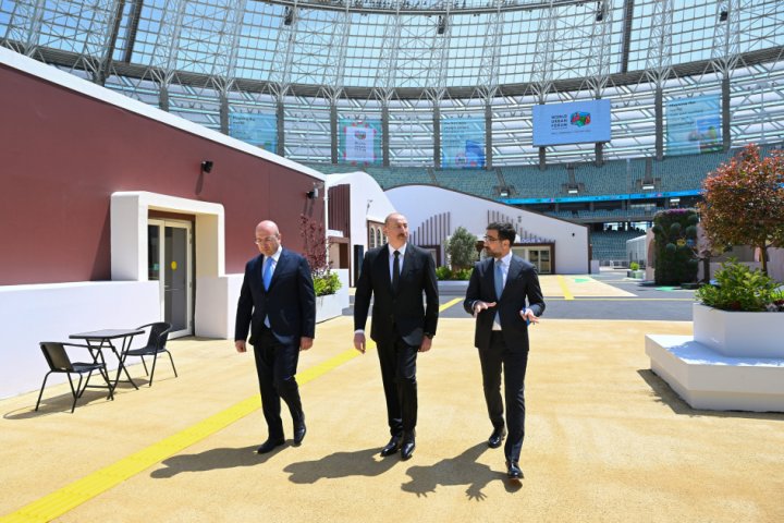 İlham Əliyev Bakı Olimpiya Stadionunda -