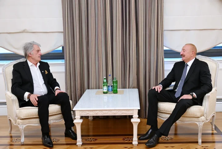 İlham Əliyev Ukraynanın sabiq Prezidenti Viktor Yuşenko ilə görüşüb